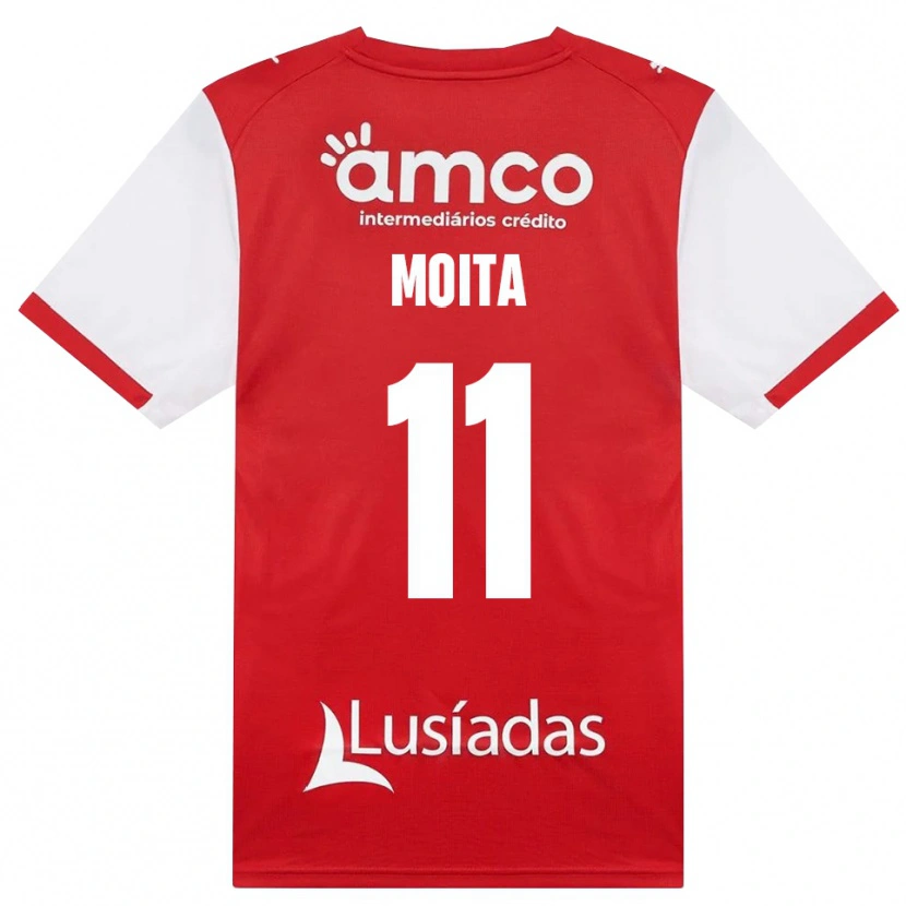 Danxen Dětské Carlos Moita #11 Bílá Červená Černá Domů Hráčské Dresy 2026/27 Dres