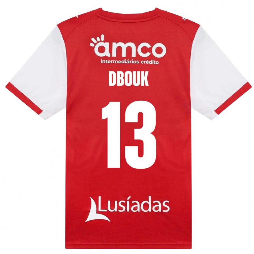 Danxen Dětské Gabriel Dbouk #13 Bílá Červená Černá Domů Hráčské Dresy 2026/27 Dres