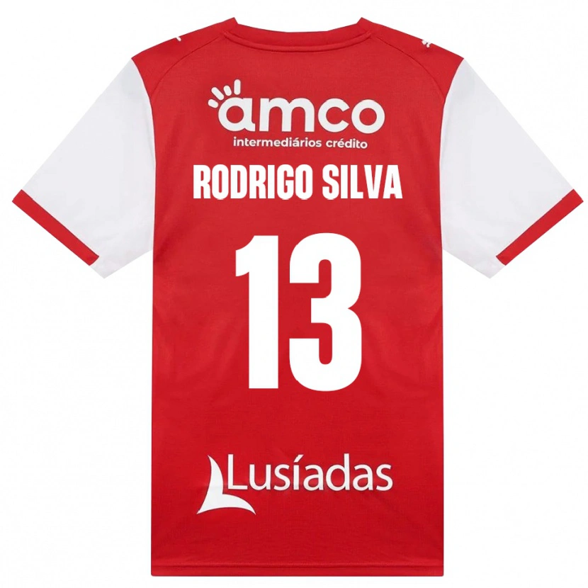 Danxen Dětské Rodrigo Silva #13 Bílá Červená Černá Domů Hráčské Dresy 2026/27 Dres