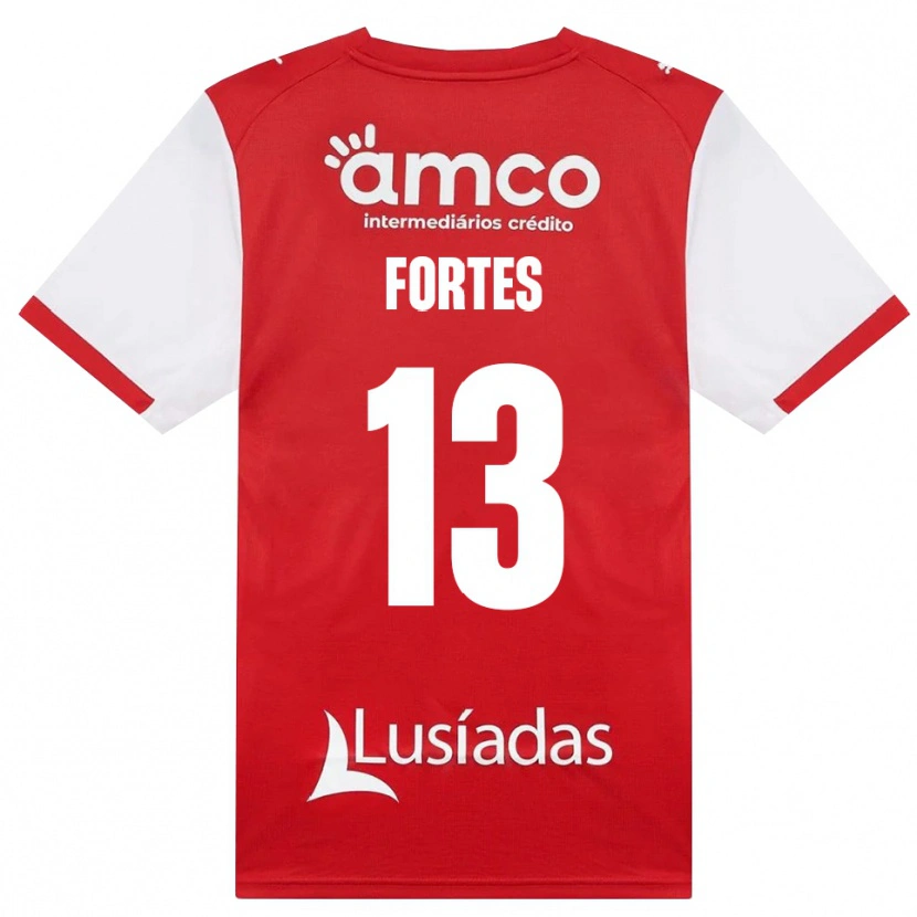 Danxen Dětské Melany Fortes #13 Bílá Červená Černá Domů Hráčské Dresy 2026/27 Dres