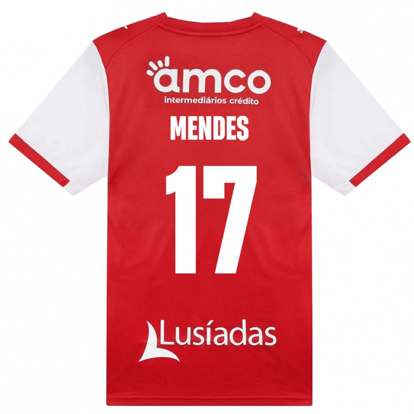 Danxen Dětské Joe Mendes #17 Bílá Červená Černá Domů Hráčské Dresy 2026/27 Dres