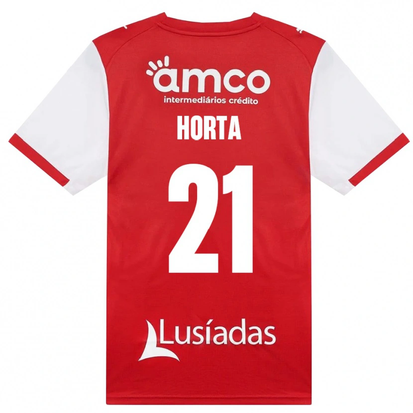 Danxen Dětské Ricardo Horta #21 Bílá Červená Černá Domů Hráčské Dresy 2026/27 Dres