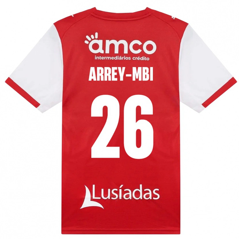 Danxen Dětské Bright Arrey-Mbi #26 Bílá Červená Černá Domů Hráčské Dresy 2026/27 Dres