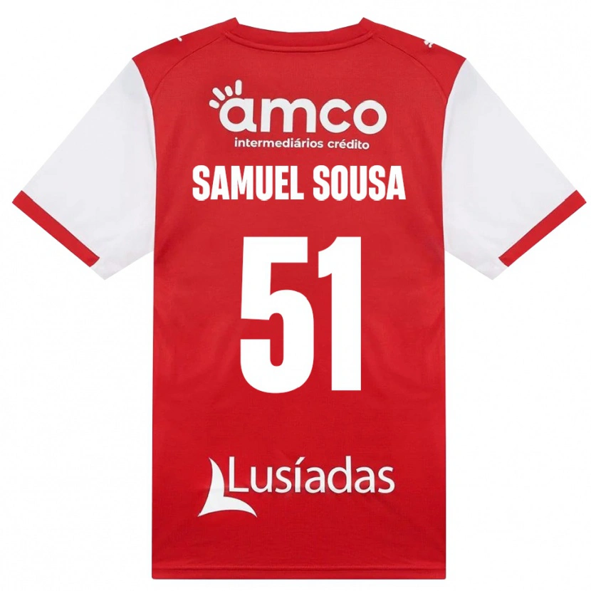 Danxen Dětské Samuel Sousa #51 Bílá Červená Černá Domů Hráčské Dresy 2026/27 Dres