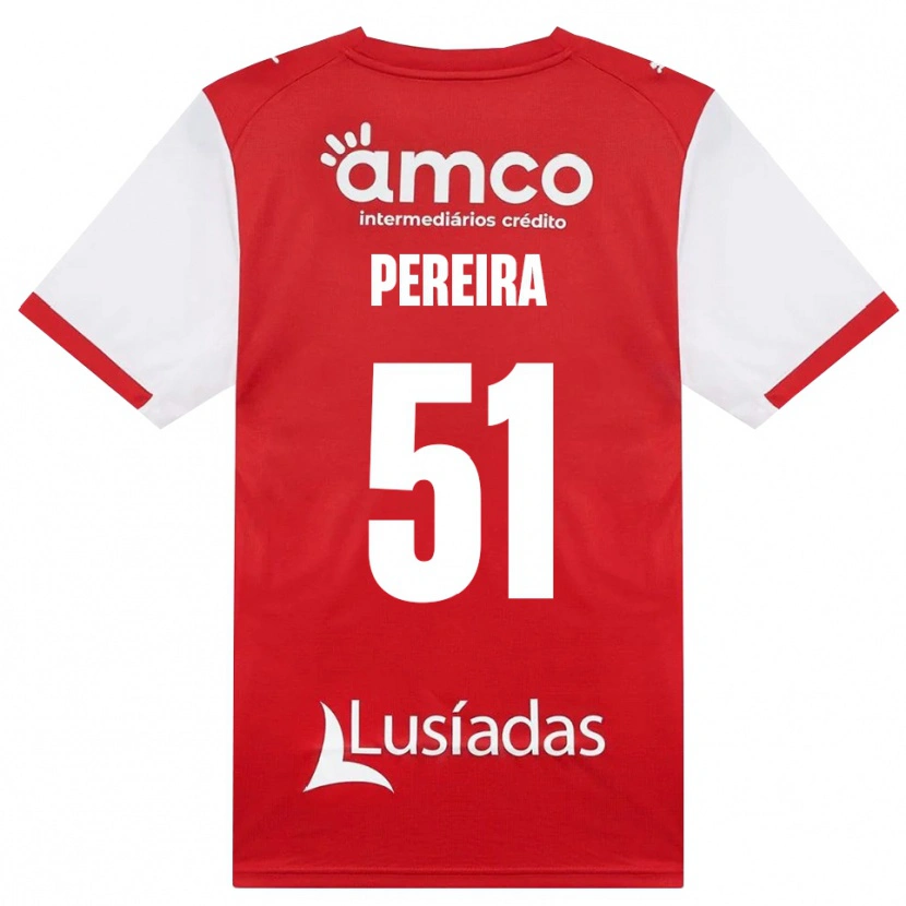 Danxen Dětské Evy Pereira #51 Bílá Červená Černá Domů Hráčské Dresy 2026/27 Dres