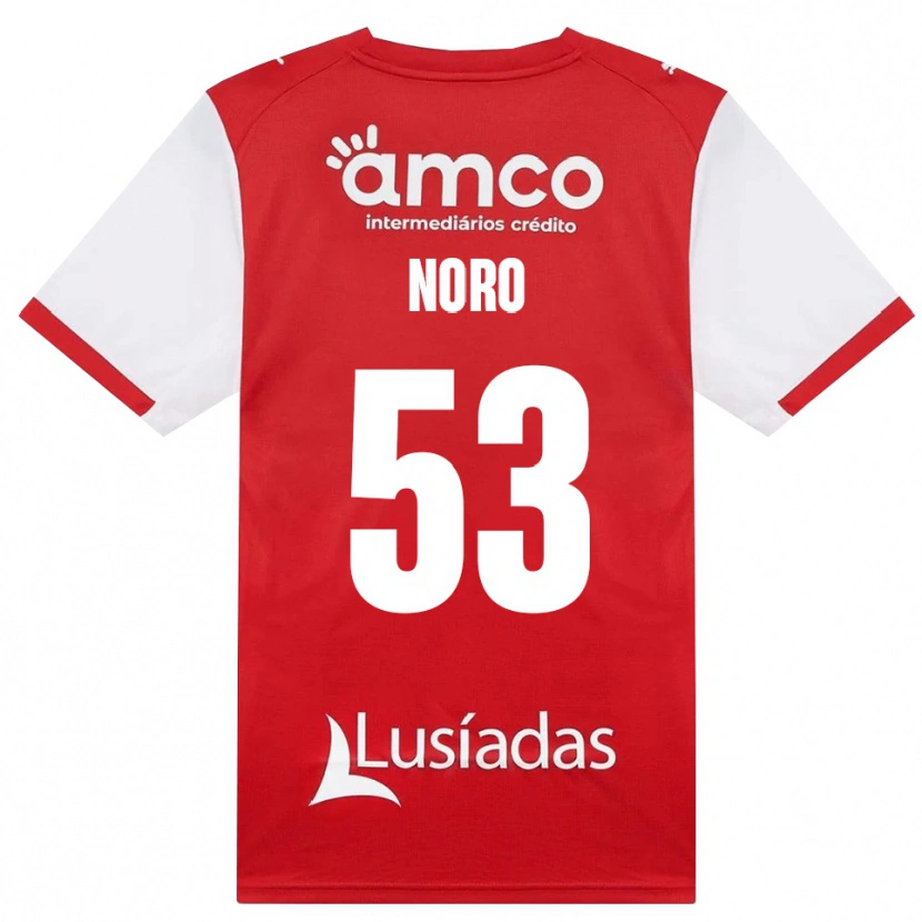 Danxen Dětské Jonatás Noro #53 Bílá Červená Černá Domů Hráčské Dresy 2026/27 Dres