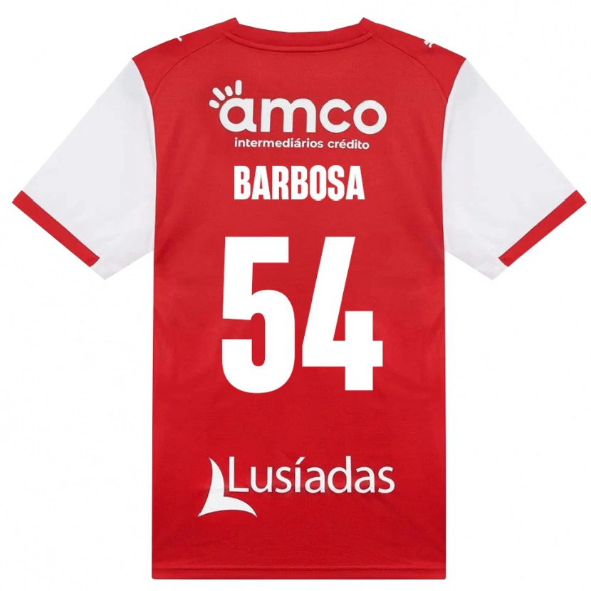 Danxen Dětské Gui Barbosa #54 Bílá Červená Černá Domů Hráčské Dresy 2026/27 Dres