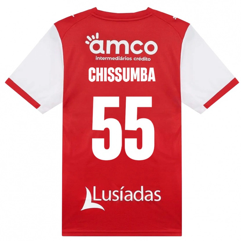 Danxen Dětské Chissumba #55 Bílá Červená Černá Domů Hráčské Dresy 2026/27 Dres