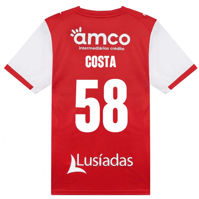Danxen Dětské Flinto Costa #58 Bílá Červená Černá Domů Hráčské Dresy 2026/27 Dres