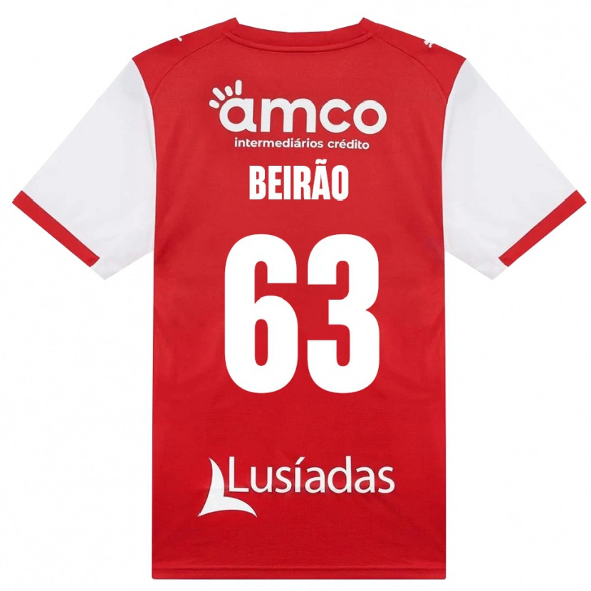 Danxen Dětské Rodrigo Beirão #63 Bílá Červená Černá Domů Hráčské Dresy 2026/27 Dres