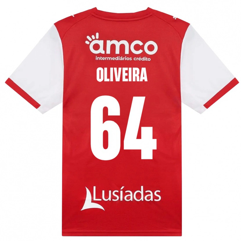 Danxen Dětské Lucas Oliveira #64 Bílá Červená Černá Domů Hráčské Dresy 2026/27 Dres