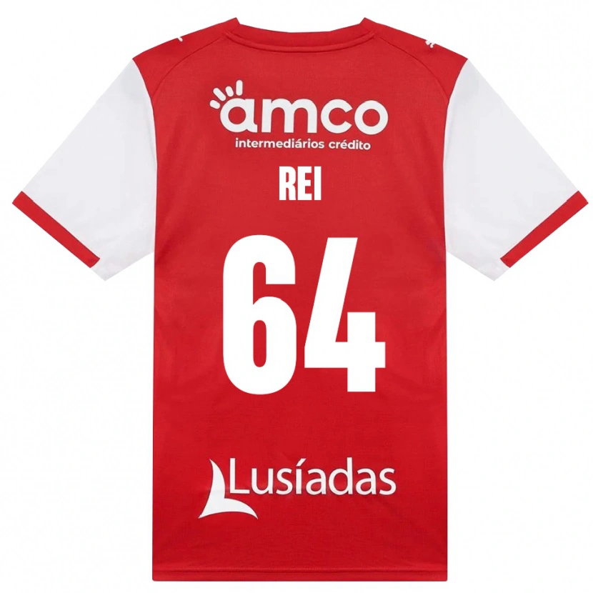 Danxen Dětské Ricardo Rei #64 Bílá Červená Černá Domů Hráčské Dresy 2026/27 Dres