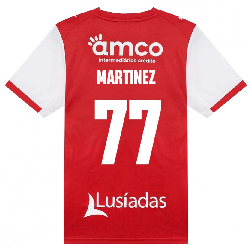 Danxen Dětské Gabri Martínez #77 Bílá Červená Černá Domů Hráčské Dresy 2026/27 Dres