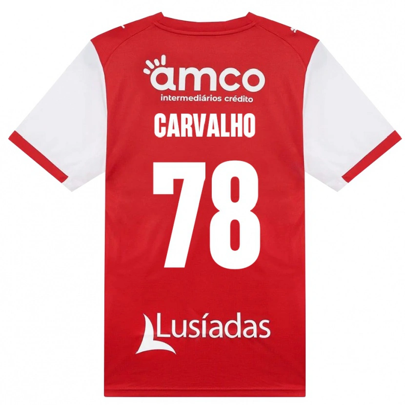 Danxen Dětské João Carvalho #78 Bílá Červená Černá Domů Hráčské Dresy 2026/27 Dres