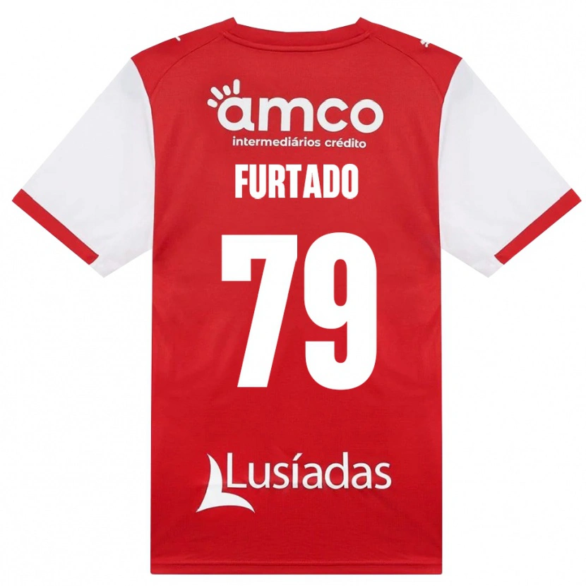 Danxen Dětské Rúben Furtado #79 Bílá Červená Černá Domů Hráčské Dresy 2026/27 Dres