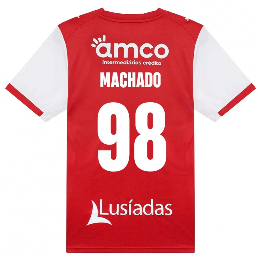 Danxen Dětské Gonçalo Machado #98 Bílá Červená Černá Domů Hráčské Dresy 2026/27 Dres