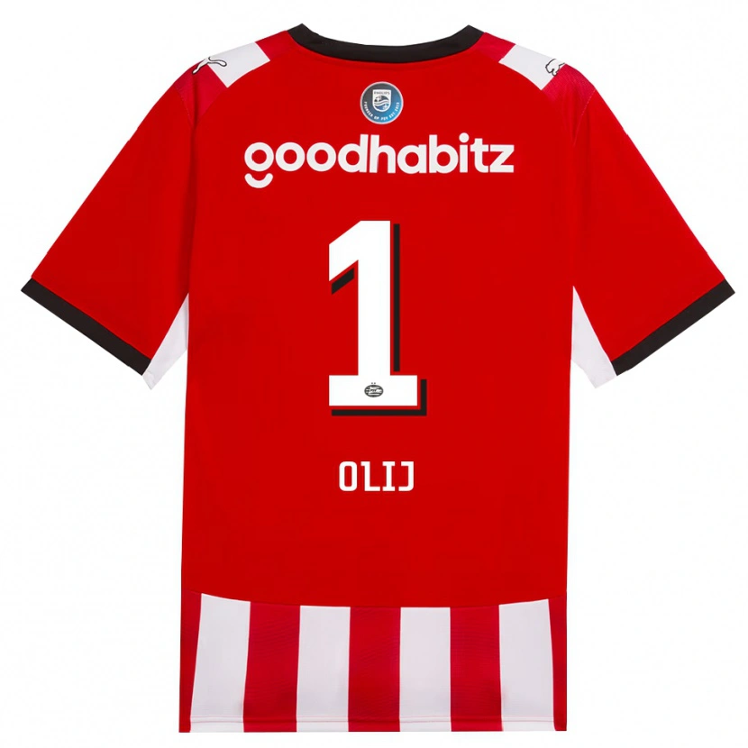Danxen Dětské Nick Olij #1 Červená Bílá Černá Domů Hráčské Dresy 2026/27 Dres