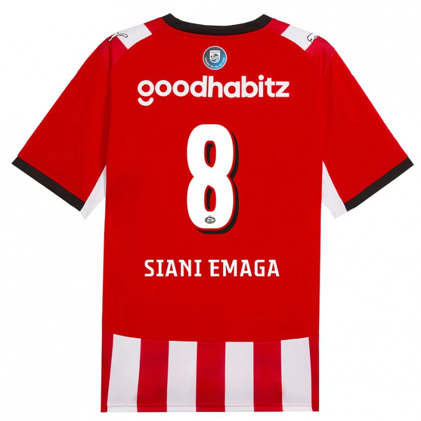 Danxen Dětské Ezechiel Siani Emaga #8 Červená Bílá Černá Domů Hráčské Dresy 2026/27 Dres