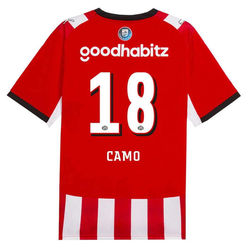 Danxen Dětské Adin Camo #18 Červená Bílá Černá Domů Hráčské Dresy 2026/27 Dres