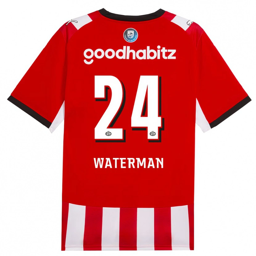 Danxen Dětské Boy Waterman #24 Červená Bílá Černá Domů Hráčské Dresy 2026/27 Dres
