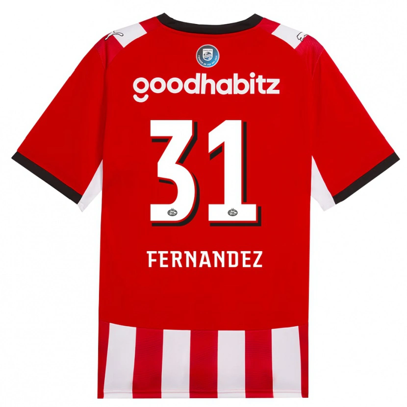 Danxen Dětské Noah Fernandez #31 Červená Bílá Černá Domů Hráčské Dresy 2026/27 Dres