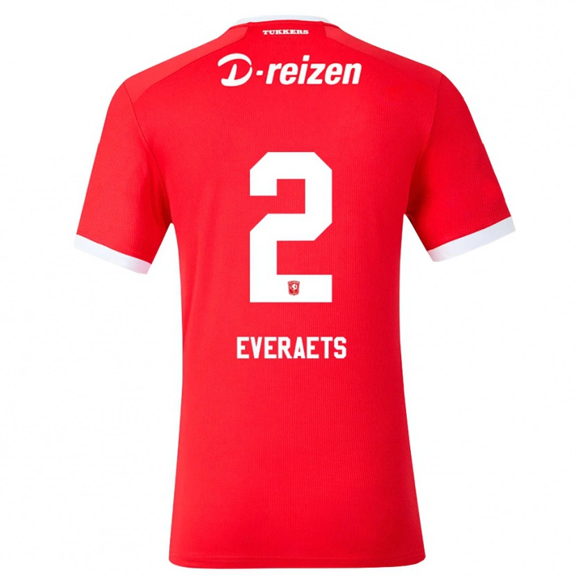 Danxen Dětské Kim Everaets #2 Červená Bílá Domů Hráčské Dresy 2026/27 Dres
