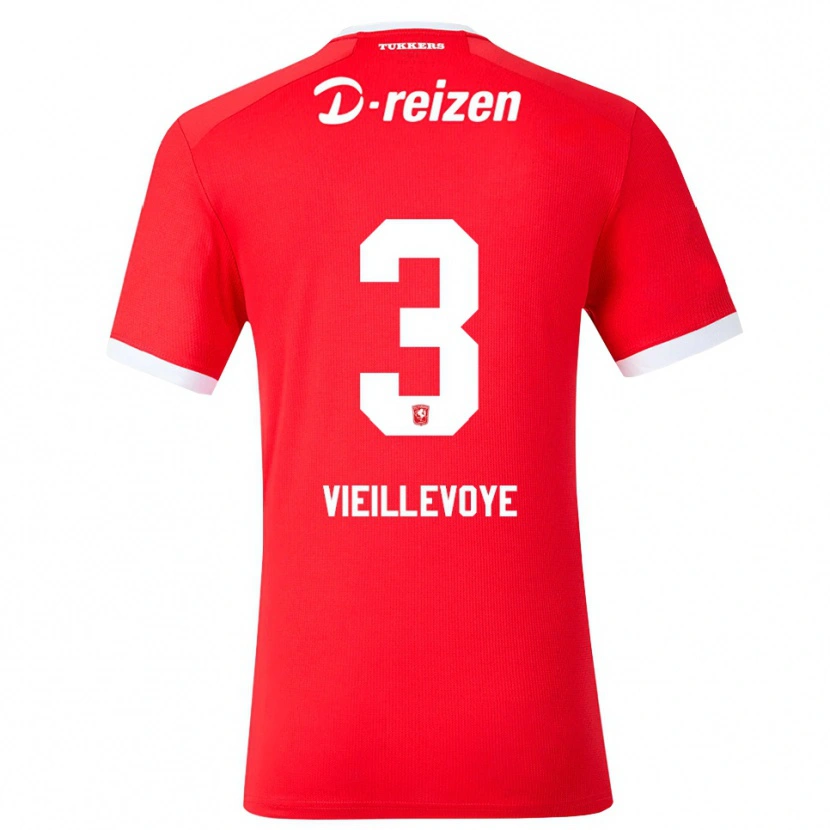 Danxen Dětské Luka Vieillevoye #3 Červená Bílá Domů Hráčské Dresy 2026/27 Dres