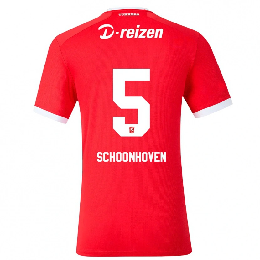Danxen Dětské Roman Schoonhoven #5 Červená Bílá Domů Hráčské Dresy 2026/27 Dres