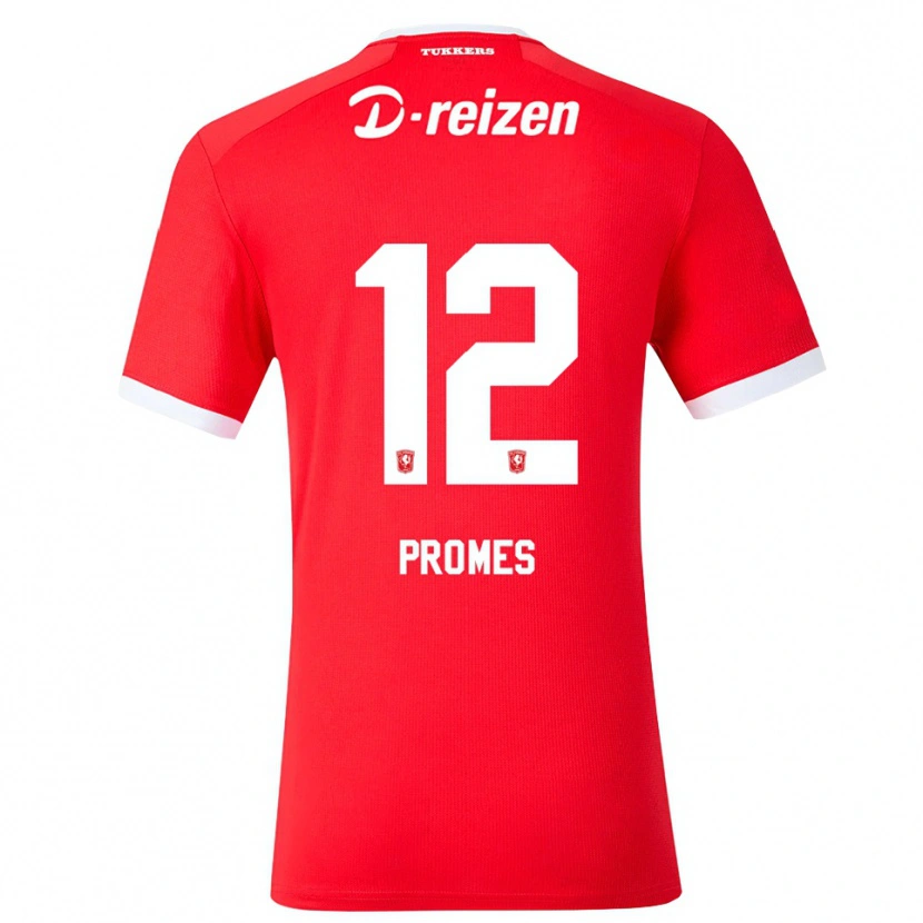 Danxen Dětské Valentino Promes #12 Červená Bílá Domů Hráčské Dresy 2026/27 Dres