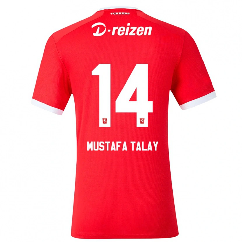 Danxen Dětské Kaan Mustafa Talay #14 Červená Bílá Domů Hráčské Dresy 2026/27 Dres