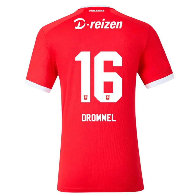 Danxen Dětské Joël Drommel #16 Červená Bílá Domů Hráčské Dresy 2026/27 Dres