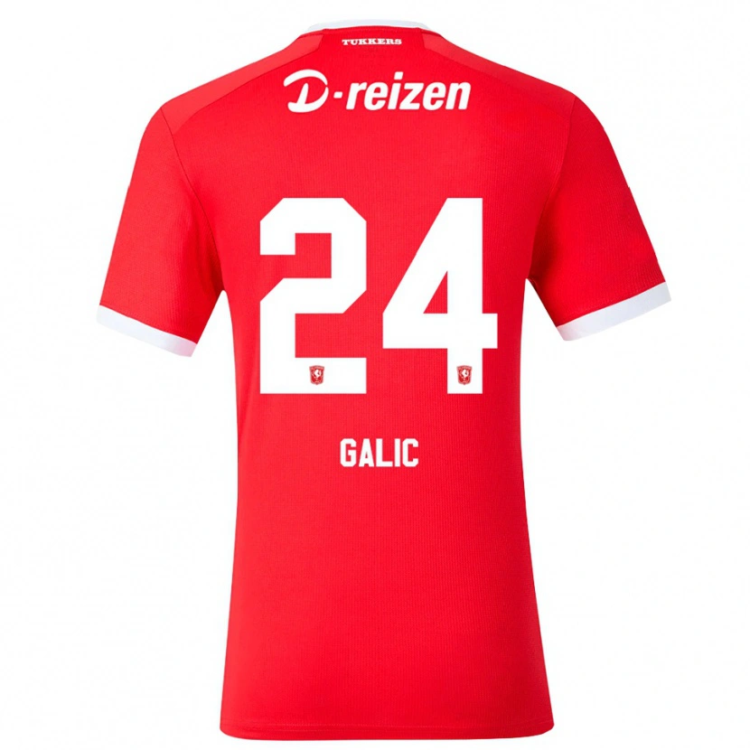 Danxen Dětské Daniela Galic #24 Červená Bílá Domů Hráčské Dresy 2026/27 Dres