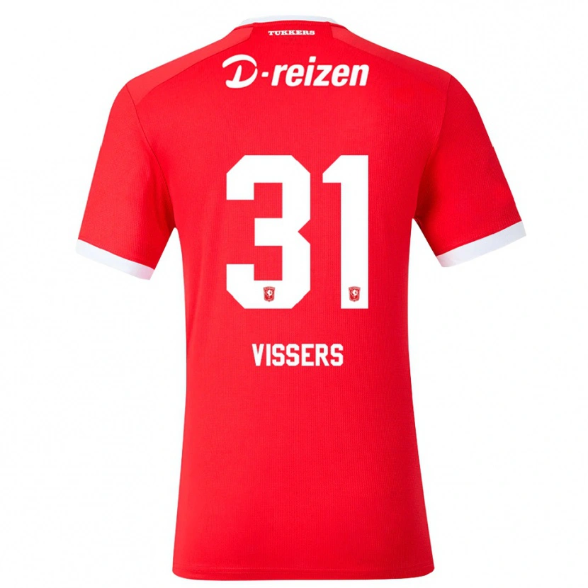 Danxen Dětské Kiki Vissers #31 Červená Bílá Domů Hráčské Dresy 2026/27 Dres