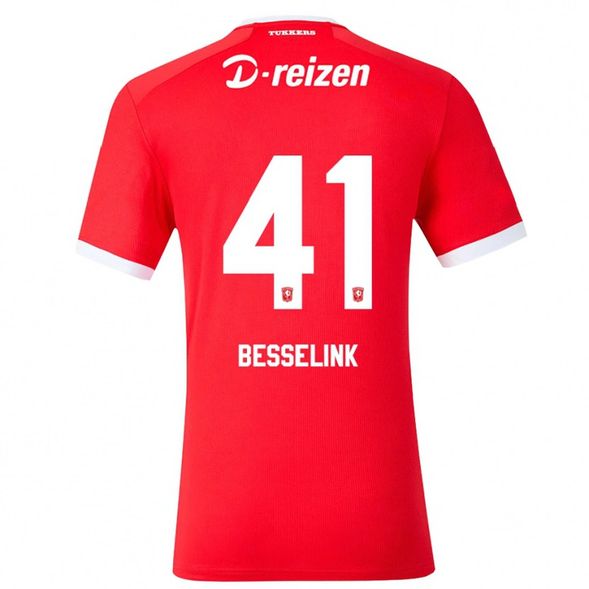 Danxen Dětské Gijs Besselink #41 Červená Bílá Domů Hráčské Dresy 2026/27 Dres