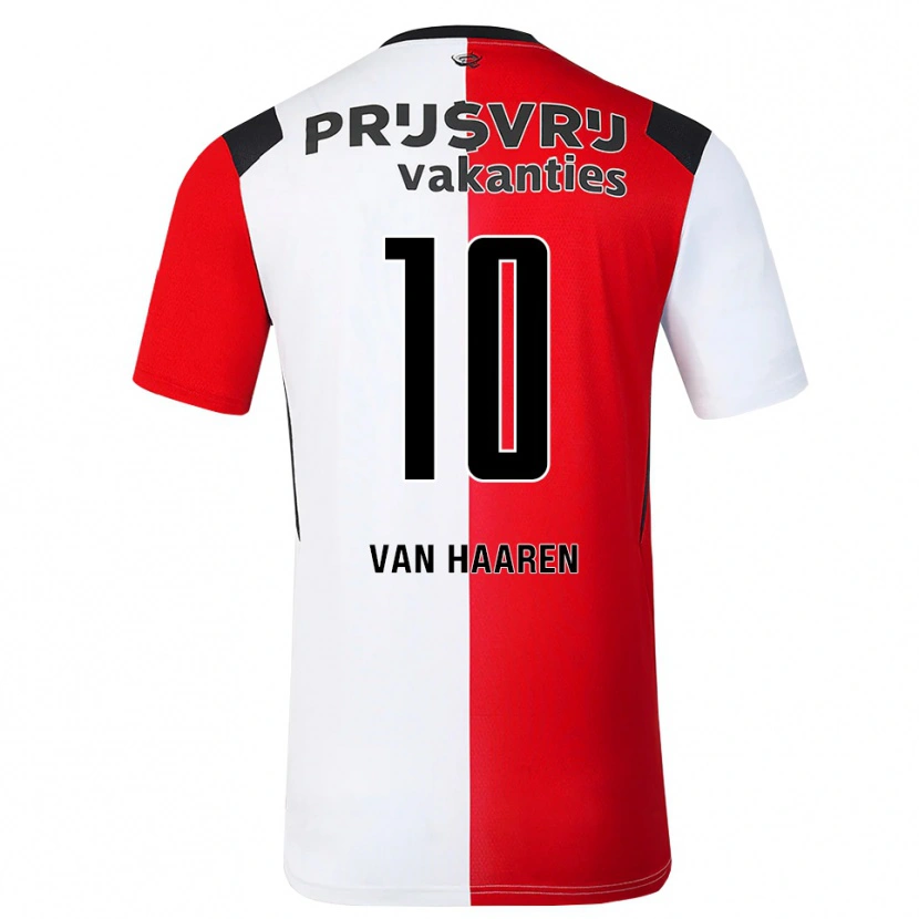 Danxen Dětské Ricky Van Haaren #10 Červená Bílá Černá Domů Hráčské Dresy 2026/27 Dres