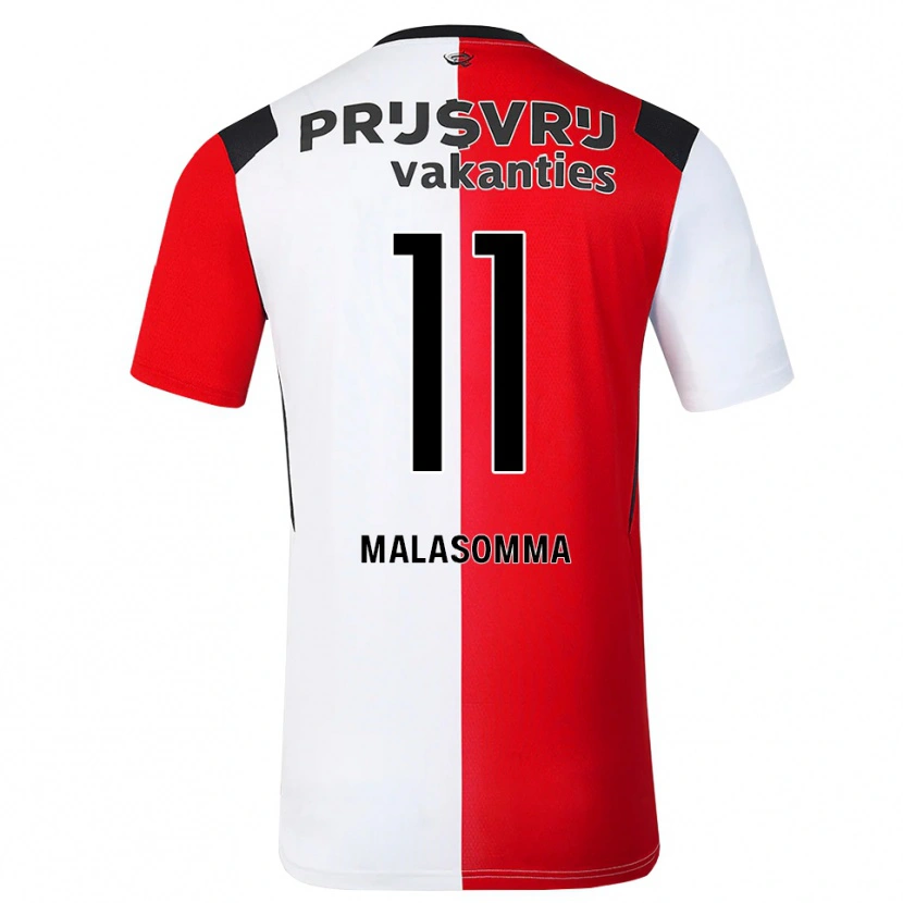 Danxen Dětské Matteo Malasomma #11 Červená Bílá Černá Domů Hráčské Dresy 2026/27 Dres