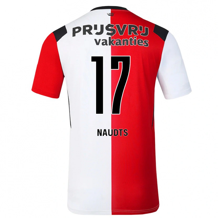 Danxen Dětské Jamir Naudts #17 Červená Bílá Černá Domů Hráčské Dresy 2026/27 Dres