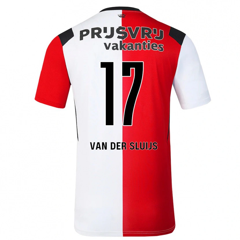 Danxen Dětské Noëlle Van Der Sluijs #17 Červená Bílá Černá Domů Hráčské Dresy 2026/27 Dres