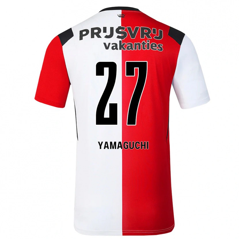 Danxen Dětské Keina Yamaguchi #27 Červená Bílá Černá Domů Hráčské Dresy 2026/27 Dres