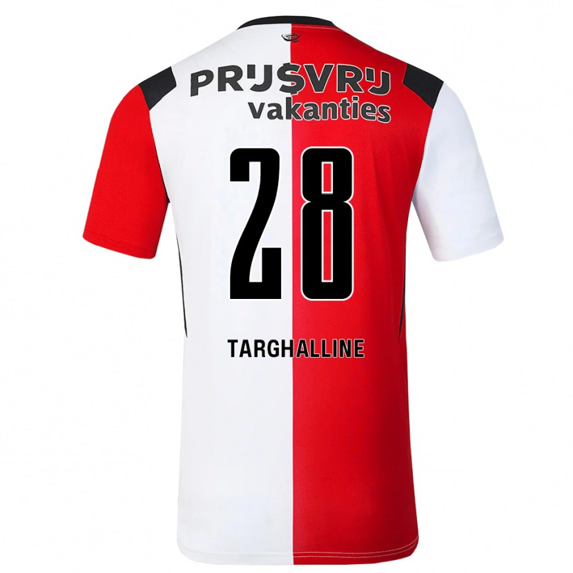 Danxen Dětské Oussama Targhalline #28 Červená Bílá Černá Domů Hráčské Dresy 2026/27 Dres