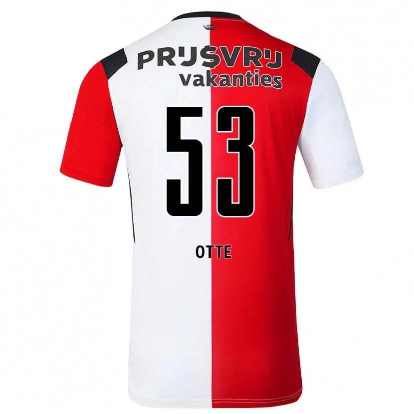 Danxen Dětské Björn Otte #53 Červená Bílá Černá Domů Hráčské Dresy 2026/27 Dres