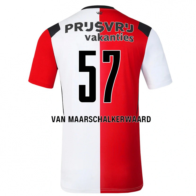 Danxen Dětské Pieter Van Maarschalkerwaard #57 Červená Bílá Černá Domů Hráčské Dresy 2026/27 Dres