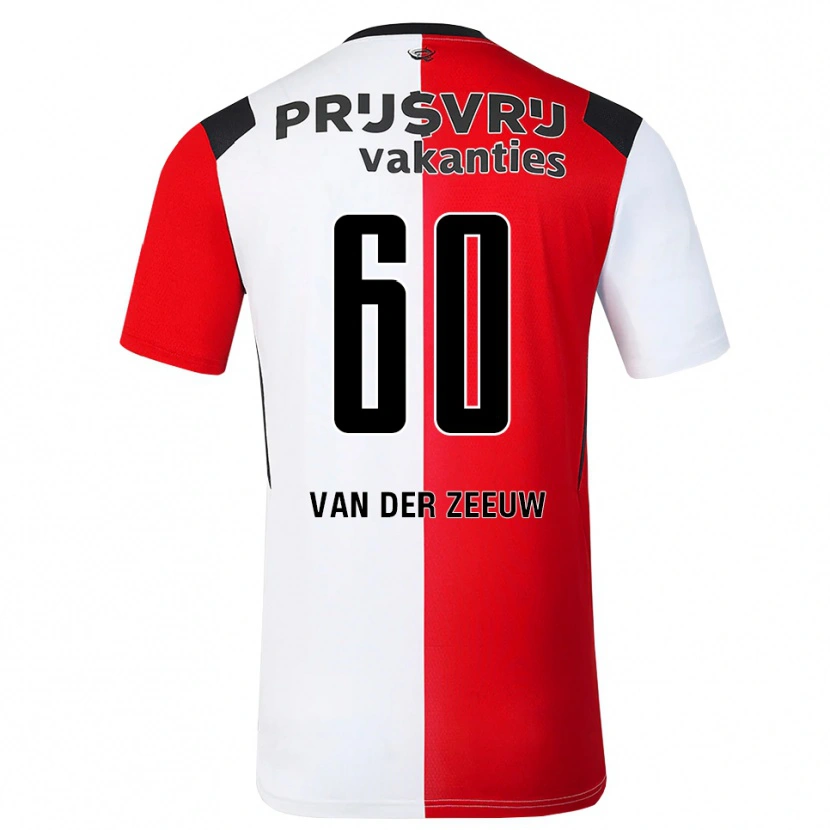 Danxen Dětské Twan Van Der Zeeuw #60 Červená Bílá Černá Domů Hráčské Dresy 2026/27 Dres
