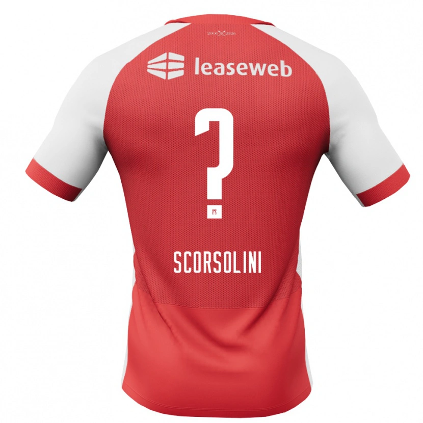 Danxen Dětské Luca Scorsolini #0 Červená Bílá Černá Domů Hráčské Dresy 2026/27 Dres