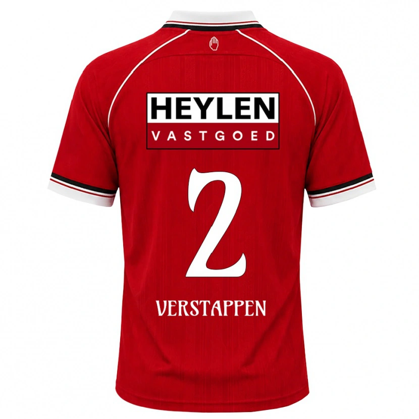 Danxen Dětské Jayden Verstappen #2 Červená Bílá Černá Domů Hráčské Dresy 2026/27 Dres