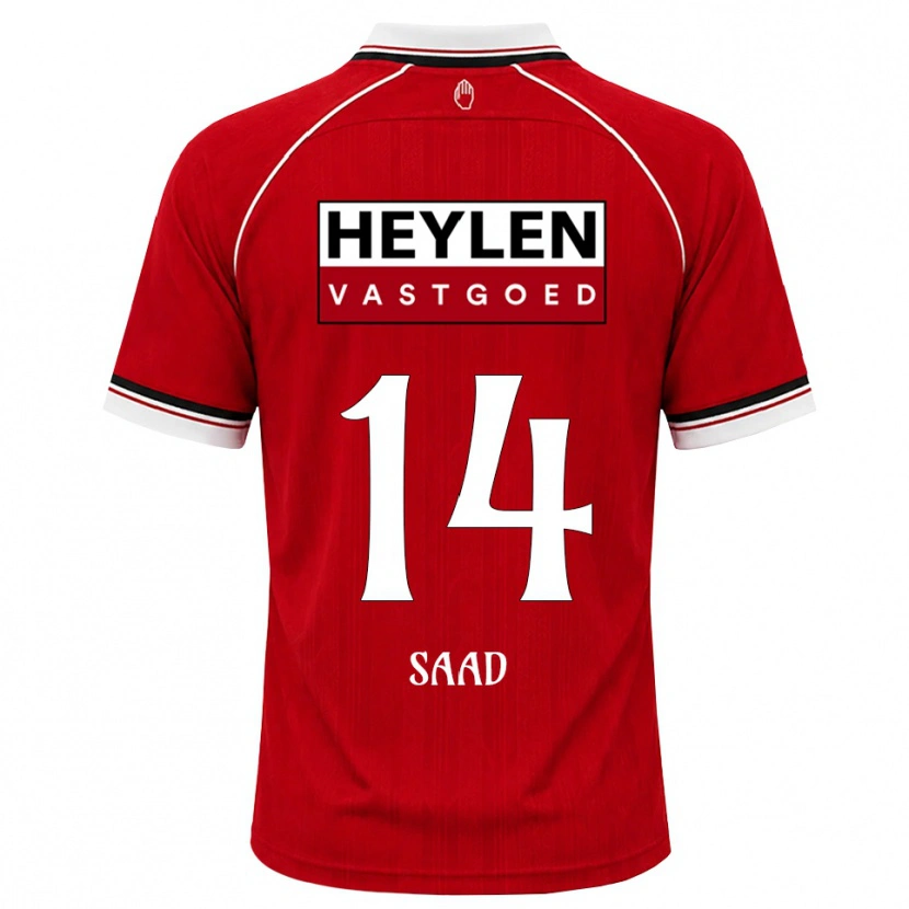 Danxen Dětské Jabir Saad #14 Červená Bílá Černá Domů Hráčské Dresy 2026/27 Dres