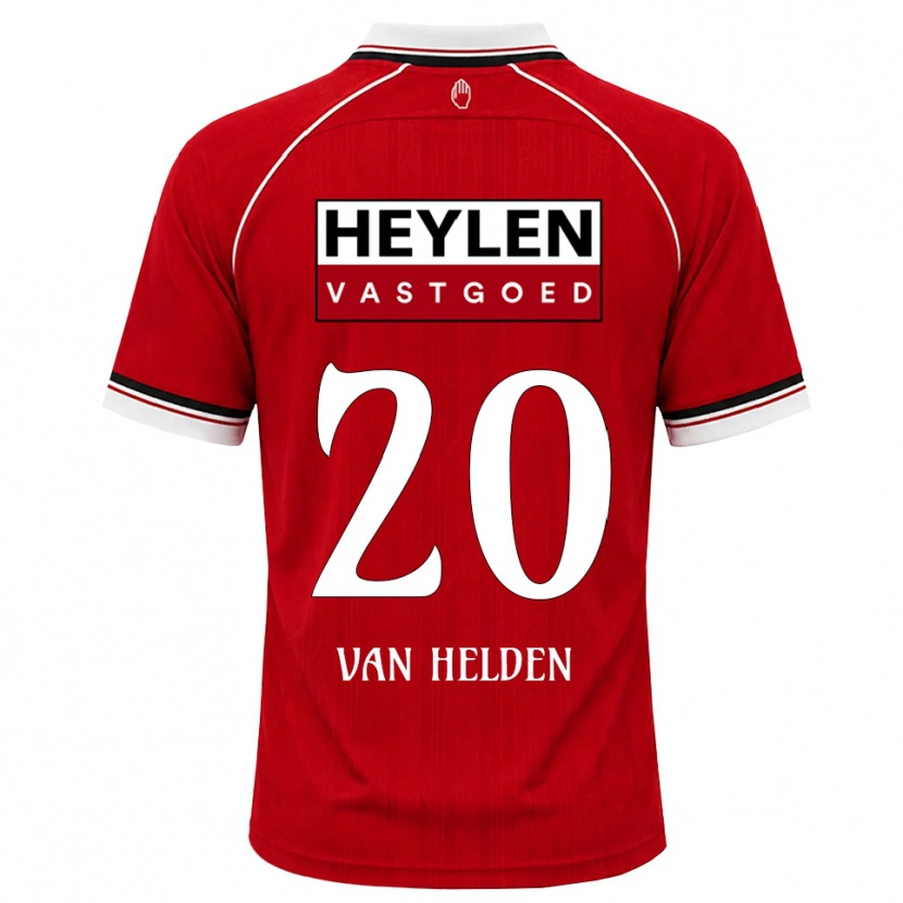 Danxen Dětské Rein Van Helden #20 Červená Bílá Černá Domů Hráčské Dresy 2026/27 Dres