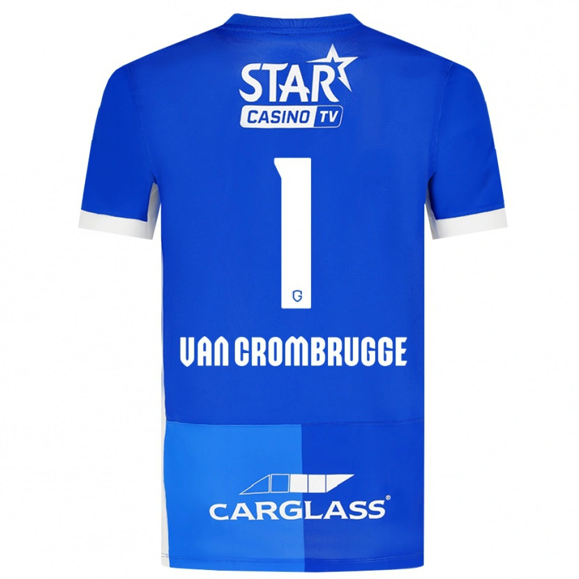 Danxen Dětské Hendrik Van Crombrugge #1 Středně Modrá Královská Modř Bílá Domů Hráčské Dresy 2026/27 Dres