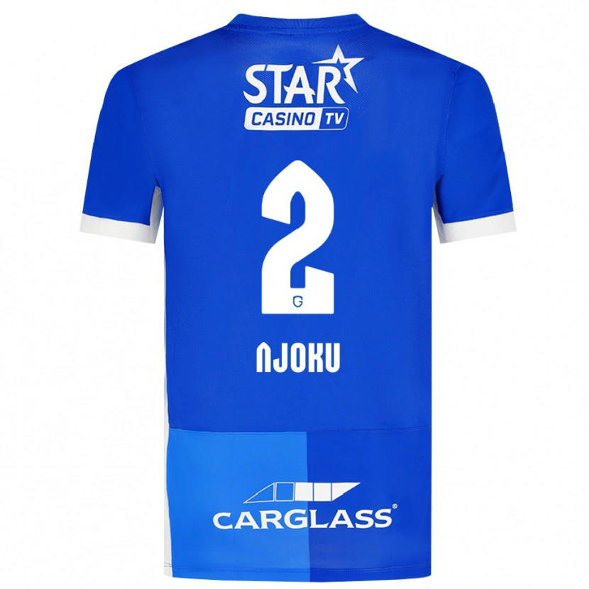 Danxen Dětské Junior Njoku #2 Středně Modrá Královská Modř Bílá Domů Hráčské Dresy 2026/27 Dres