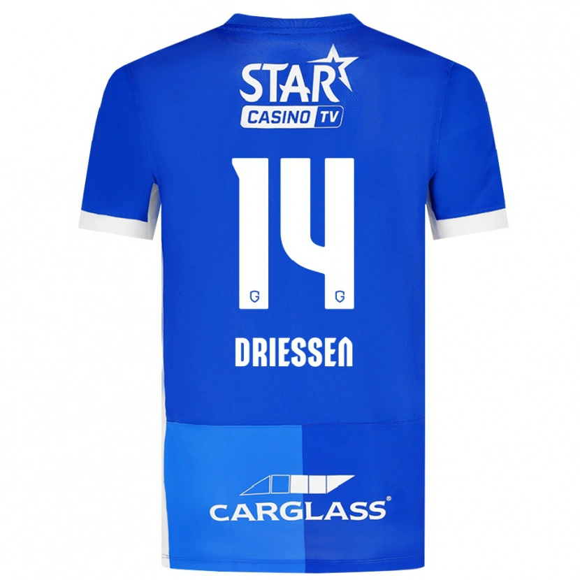 Danxen Dětské Jelle Driessen #14 Středně Modrá Královská Modř Bílá Domů Hráčské Dresy 2026/27 Dres